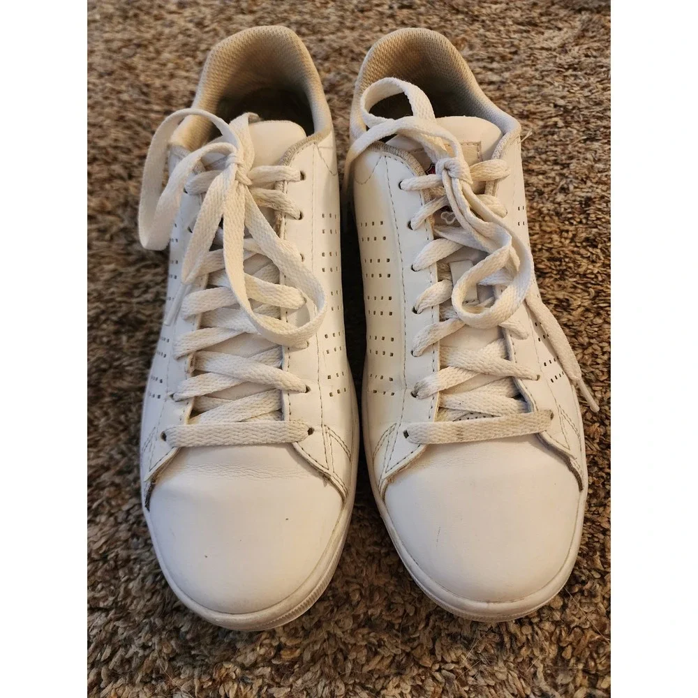 K-Swiss Court Casini White Leather Low Top Sneakers Women 8